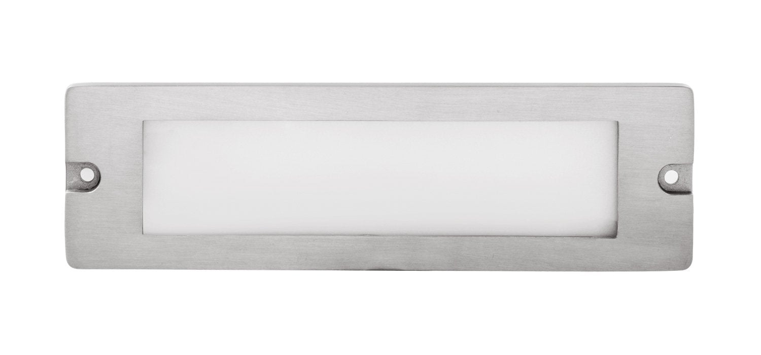 Brass 8¾” Large Lensed Backless Box, Brick Light, Silver Plated, 5W Integrated LED — view 1