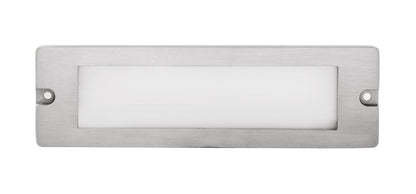 Brass 8¾” Large Lensed Backless Box, Brick Light, Silver Plated, 5W Integrated LED — view 1