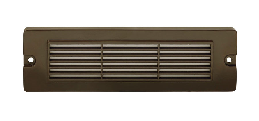 Aluminum 8¾” Large Louvered Backless Box, Brick Light, Bronze, 5W Integrated LED