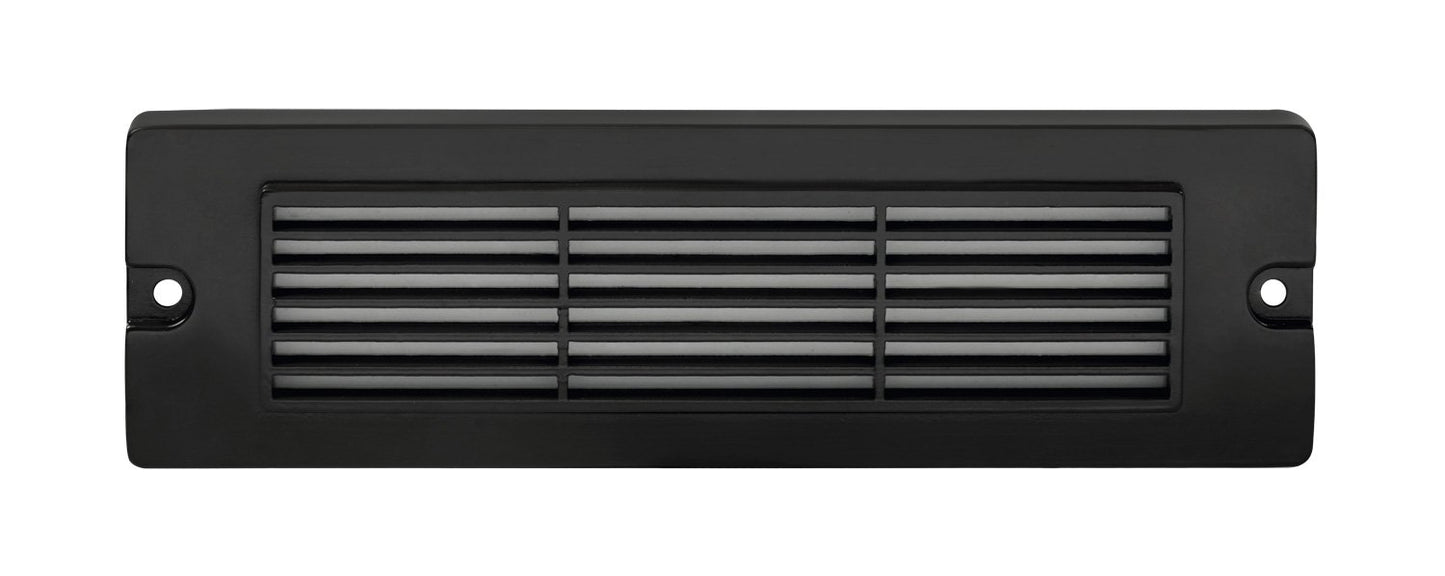Aluminum 8¾” Large Louvered Backless Box, Brick Light, Black, 5W Integrated LED — view 1