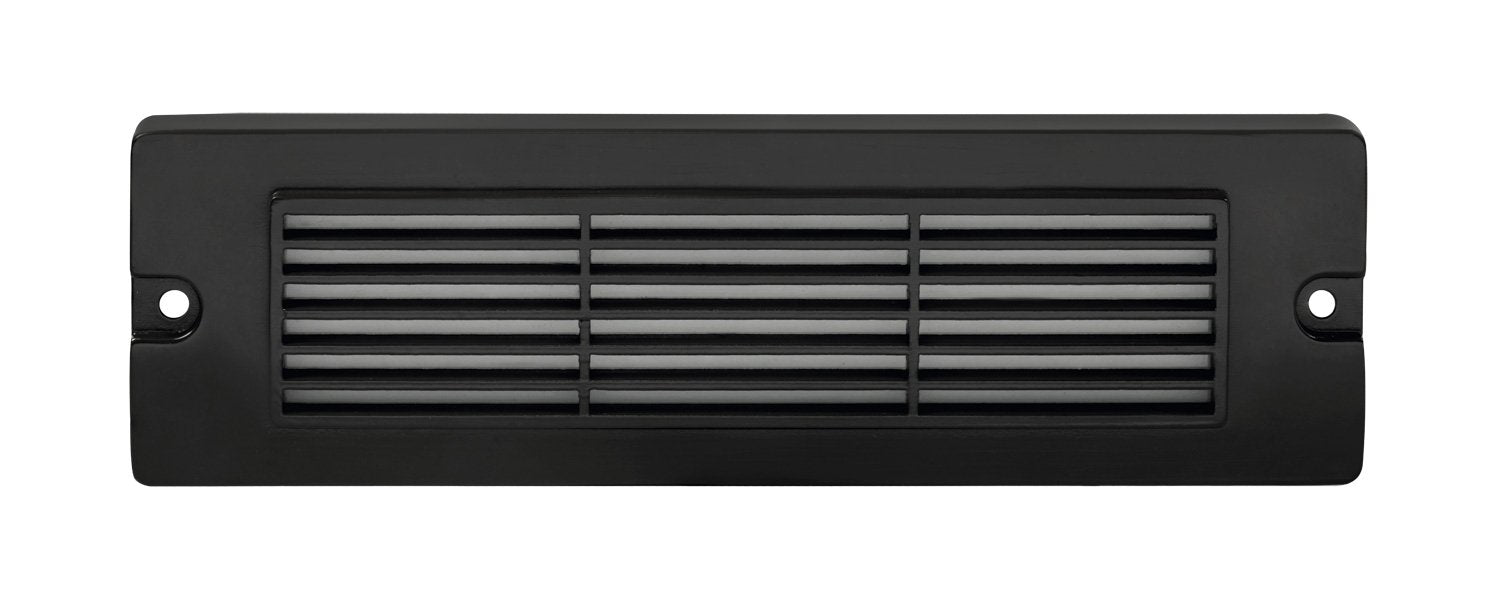 Aluminum 8¾” Large Louvered Backless Box, Brick Light, Black, 5W Integrated LED — view 1