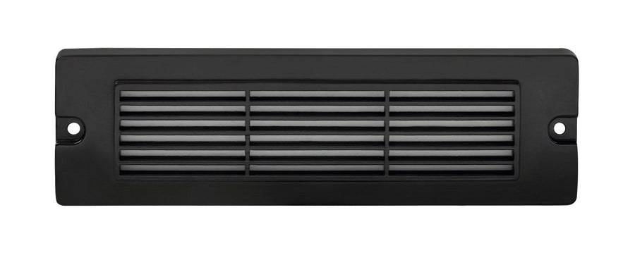 Brass 8¾” Large Louvered Backless Box, Brick Light, Gun Metal, 5W Integrated LED