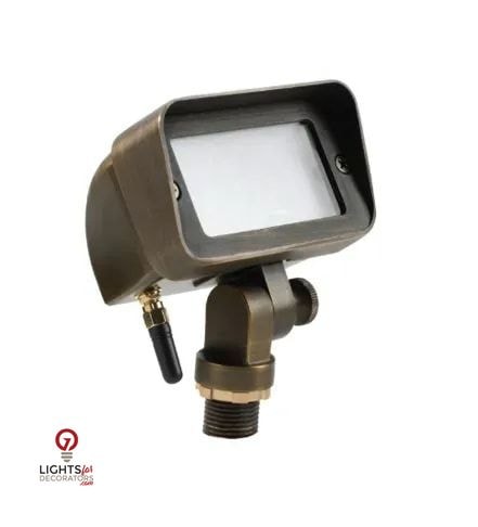 Brass RGB-WW Bluetooth Flood Light, Frosted Lens,  Antique Bronze,  1W-5W LED