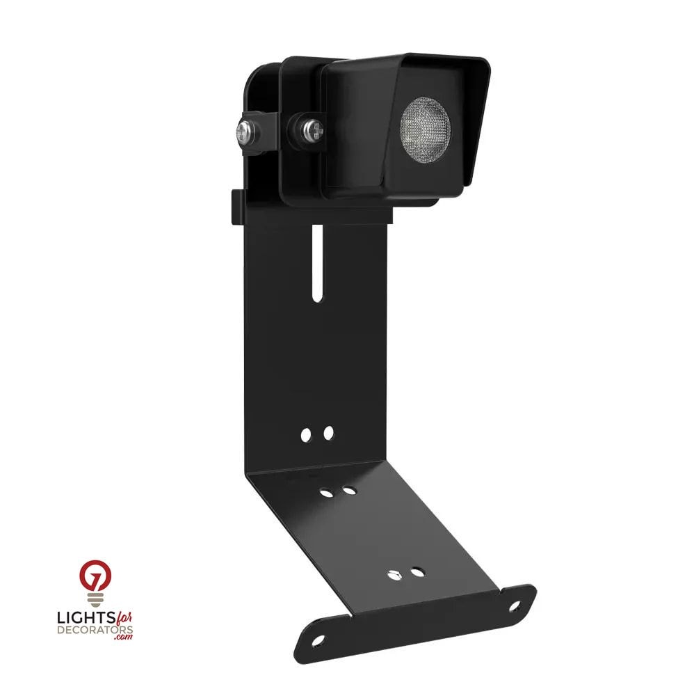 Brass RGB-WW Bluetooth Adjustable Gutter Light, Black, 1W-2W LED