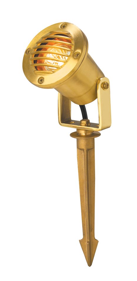 Brass Louver, Adjustable w/Yoke, Natural Brass, No Lamp — view 1