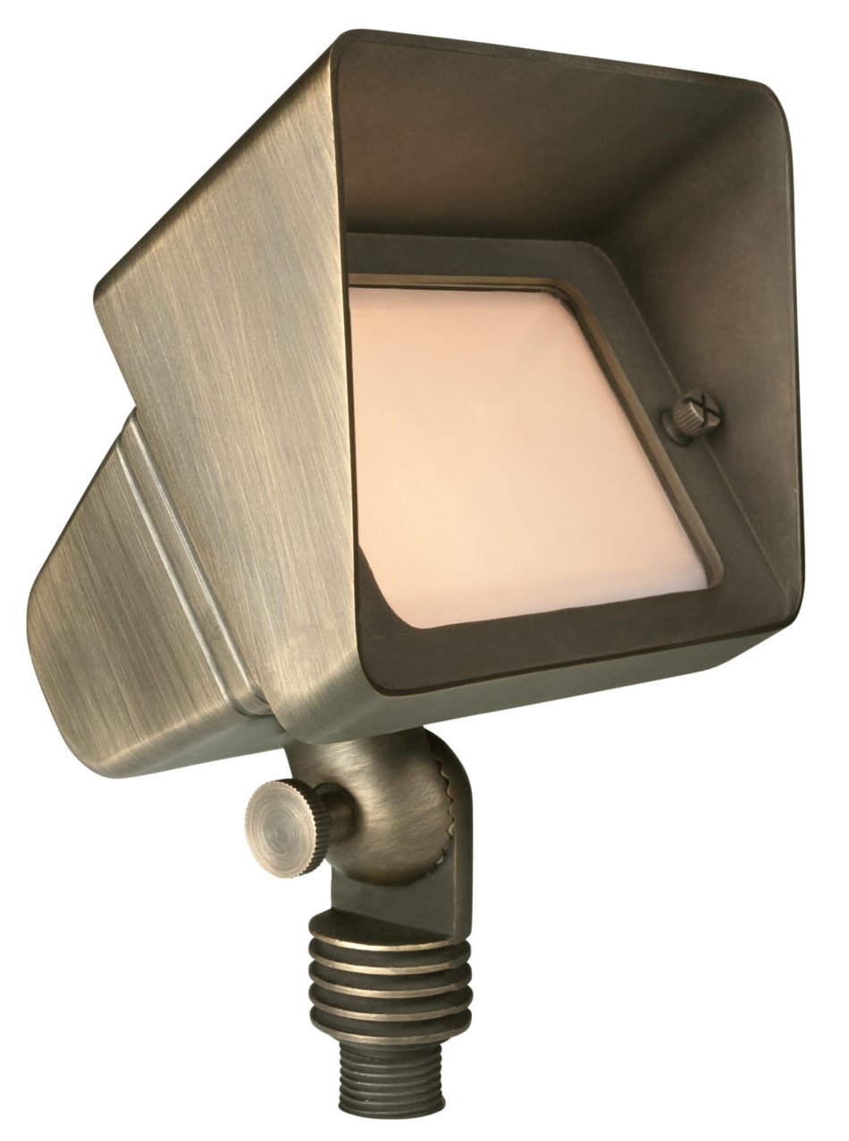 Brass Rectangular Wall Wash, Antique Bronze, No Lamp — view 1