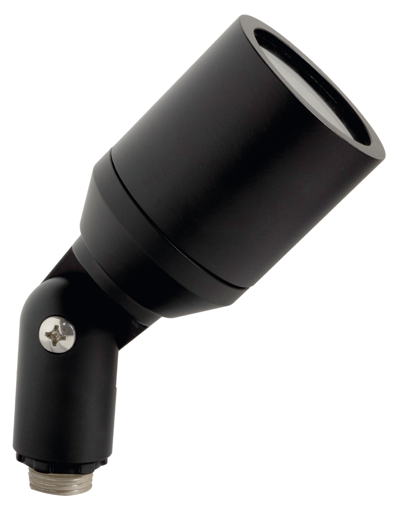 Machined Aluminum Flat Shroud Bullet, Black, No Lamp