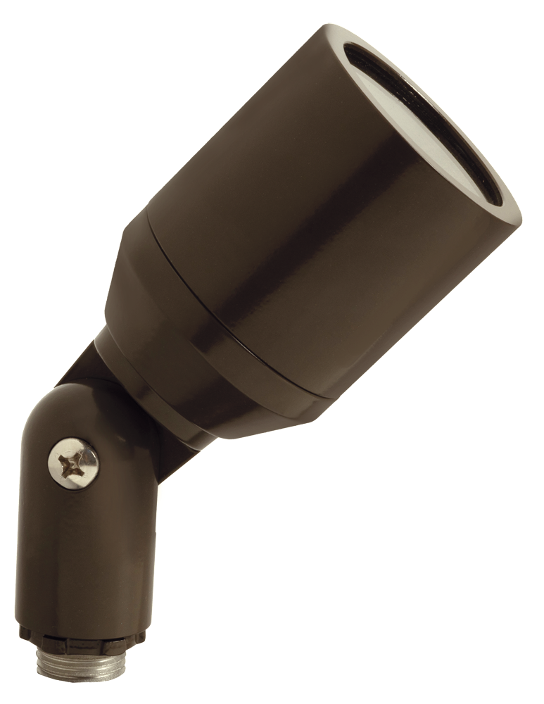Machined Aluminum Flat Shroud Bullet, Bronze, No Lamp