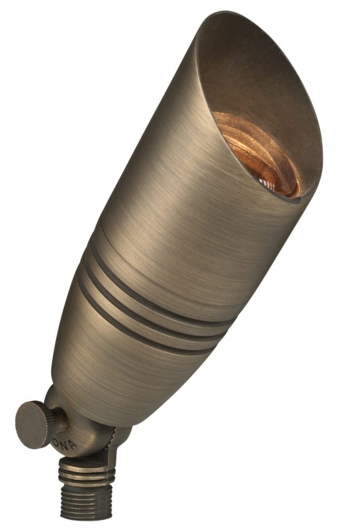 Brass Architectural Bullet, Antique Bronze, No Lamp — view 1