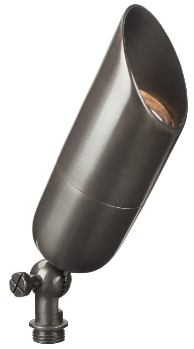 Brass Architectural Bullet, Gun Metal, No Lamp