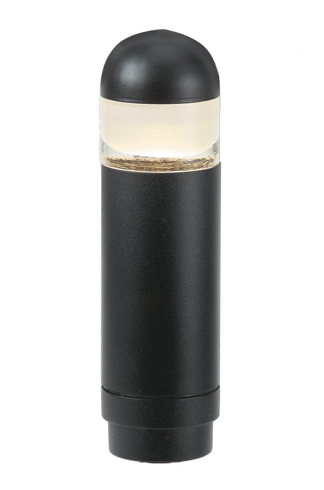 Aluminum Mini Bollard, Black, No Lamp