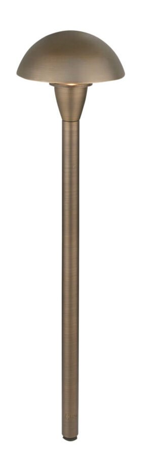 Brass Mushroom 12" Stem, Antique Bronze, No Lamp