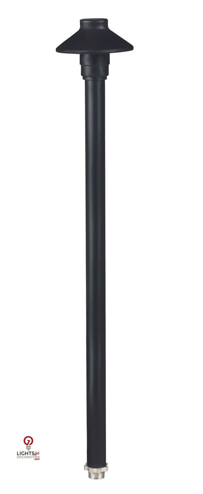 Aluminum Mini Umbrella, 18" Stem, Black, No Lamp