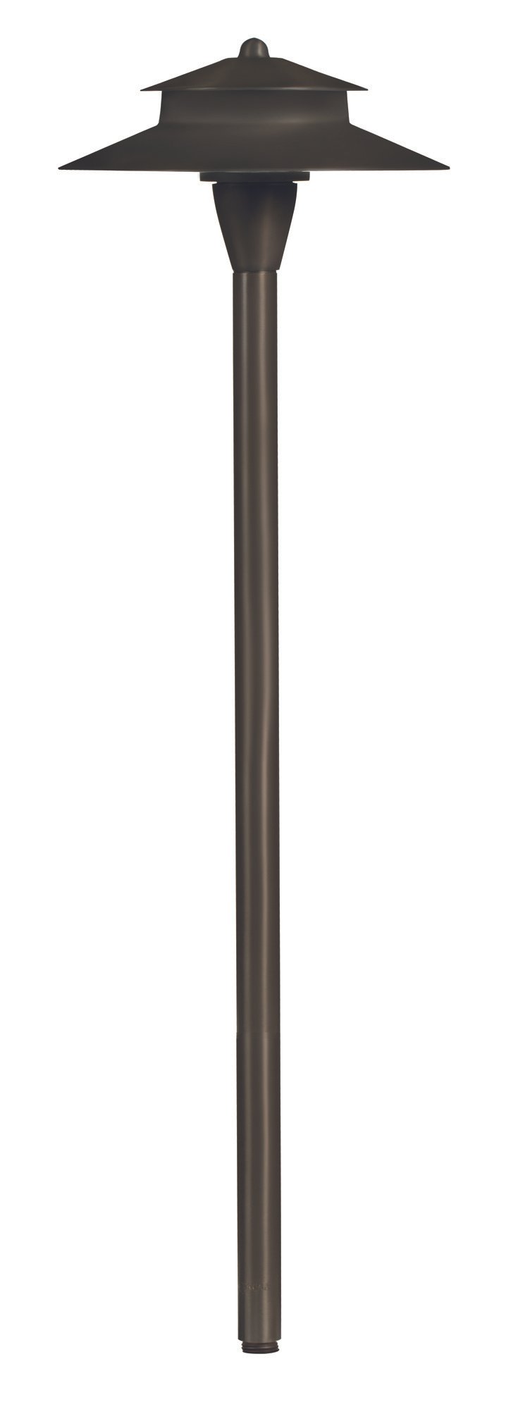 Brass Large Umbrella 12" Stem, Gun Metal, No Lamp — view 1