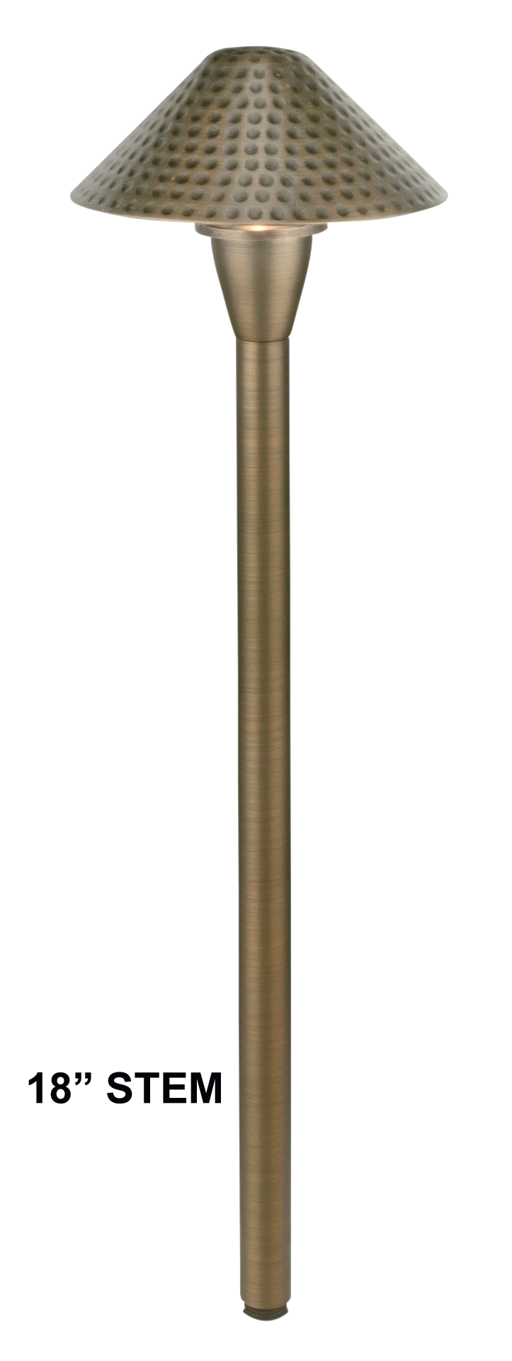 Brass RGB-WW Bluetooth 18" Dimpled Cone Area Light, Antique Bronze, 1W-5W LED — view 1