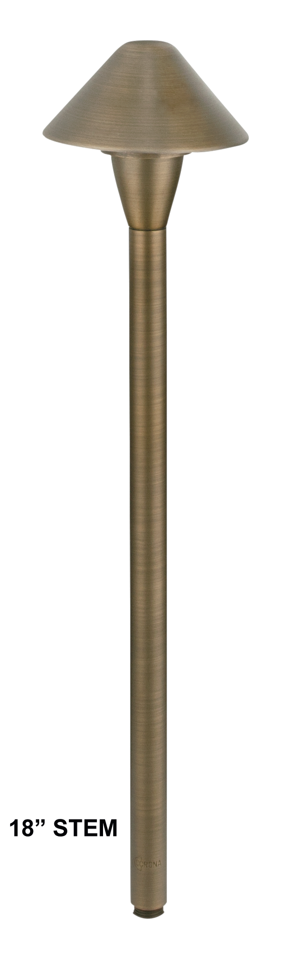 Brass RGB-WW Bluetooth Mini Cone 18" Stem, Antique Bronze, 1W-5W LED — view 1