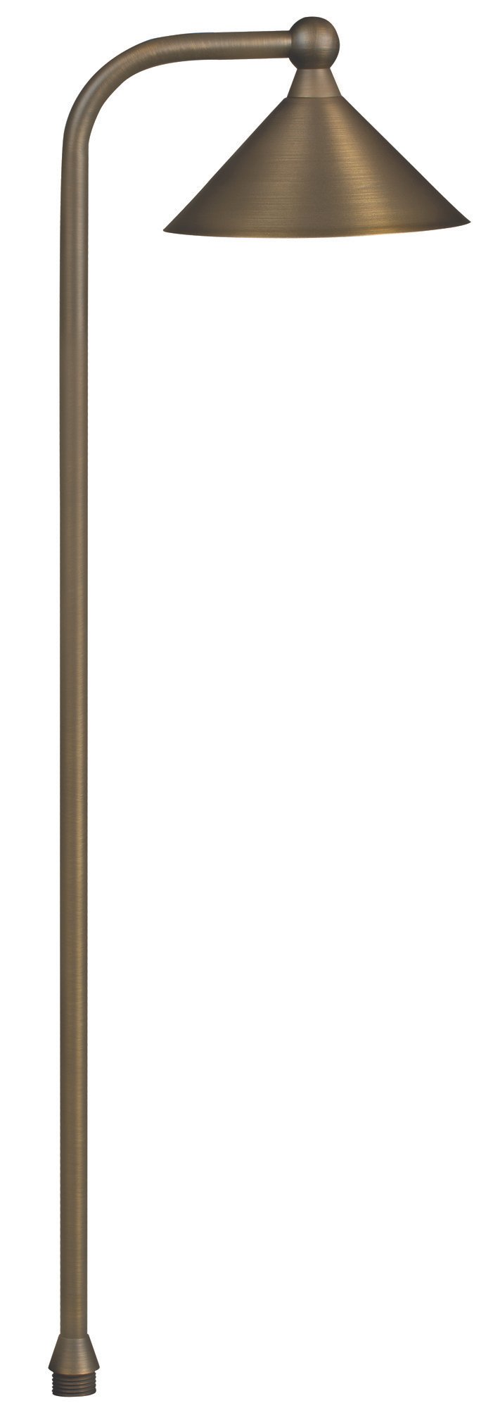 Brass Fixed Cone, Antique Bronze, No Lamp — view 1