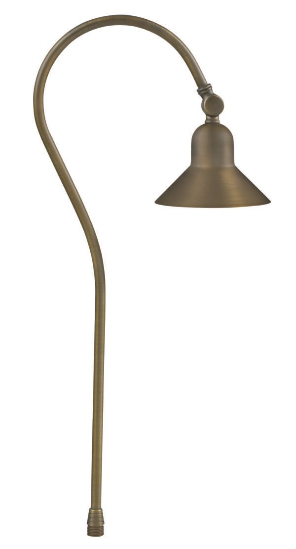 Brass Tullip Bell, Antique Bronze, No Lamp — view 1