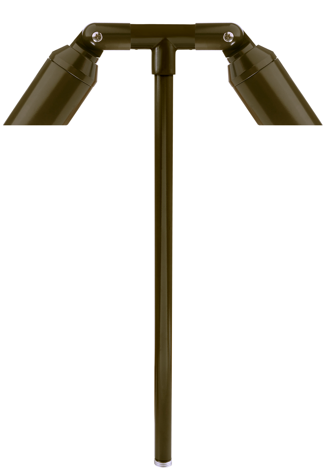 Aluminum Double Head, 18" Stem, Bronze, No Lamp — view 1