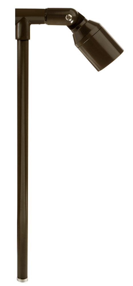 Aluminum Single Head, 24" Stem, Bronze, No Lamp — view 1