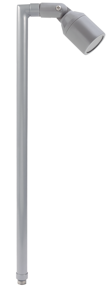 Aluminum Single Head, 24" Stem, Silver Plated, No Lamp — view 1