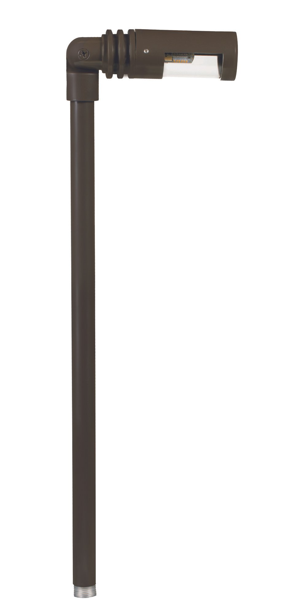 Aluminum Adjustable Single Head, 12" Stem, Bronze, No Lamp — view 1
