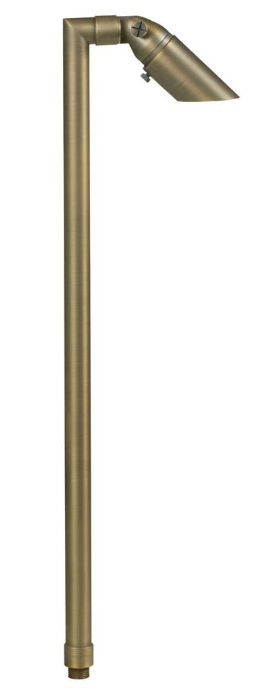 Brass Adjustable Single Head, 18" Stem, Antique Bronze, No Lamp — view 1