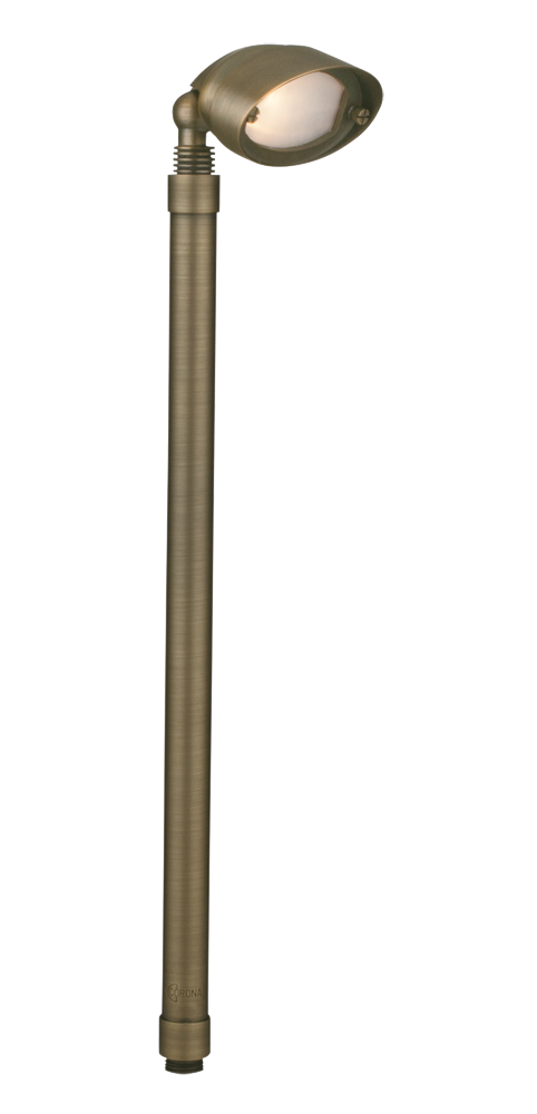 Brass Mini Oval, 12" Stem, Antique Bronze, No Lamp — view 1