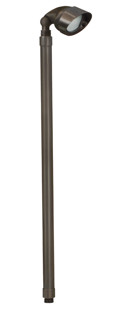 Brass Mini Oval, 18" Stem, Gun Metal, No Lamp — view 1