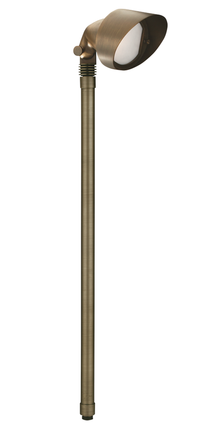 Brass Large Oval, 18" Stem, Antique Bronze, No Lamp — view 1