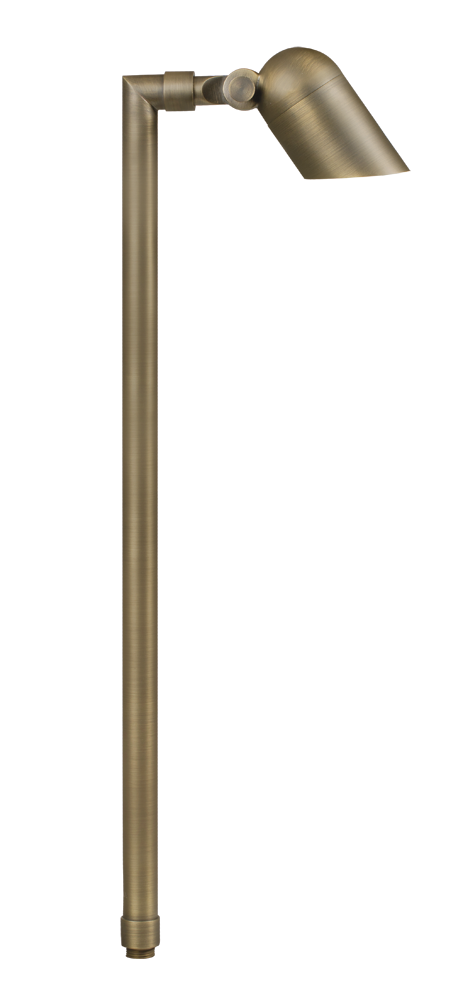 Brass Mini Single Head, 18" Stem, Antique Bronze, No Lamp — view 1