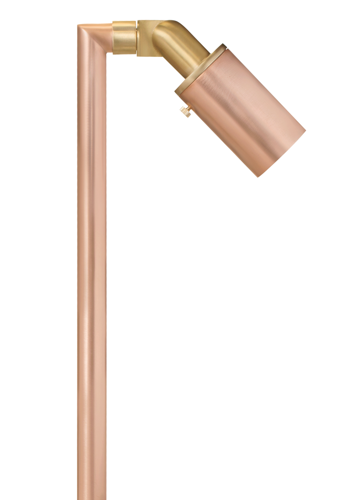 Copper Single Head, 18" Stem, Raw Copper, No Lamp — view 1