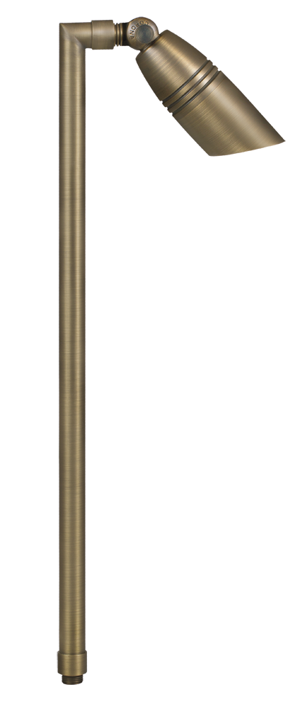 Brass Single Head, 18" Stem, Antique Bronze, No Lamp — view 1