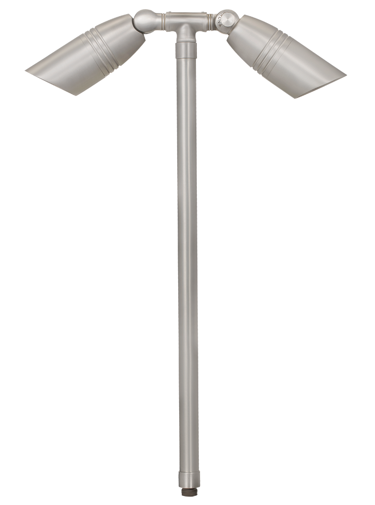 Brass Double Head, 26" Stem, Silver Plated, No Lamp — view 1