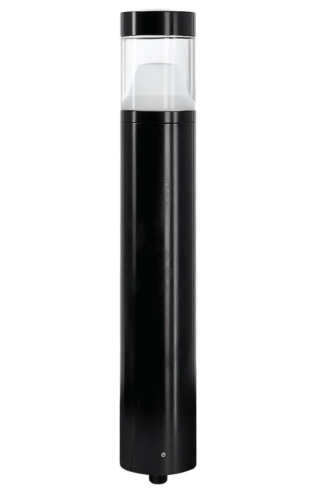 Aluminum Frosted Lensed Area Light, Black, No Lamp — view 1
