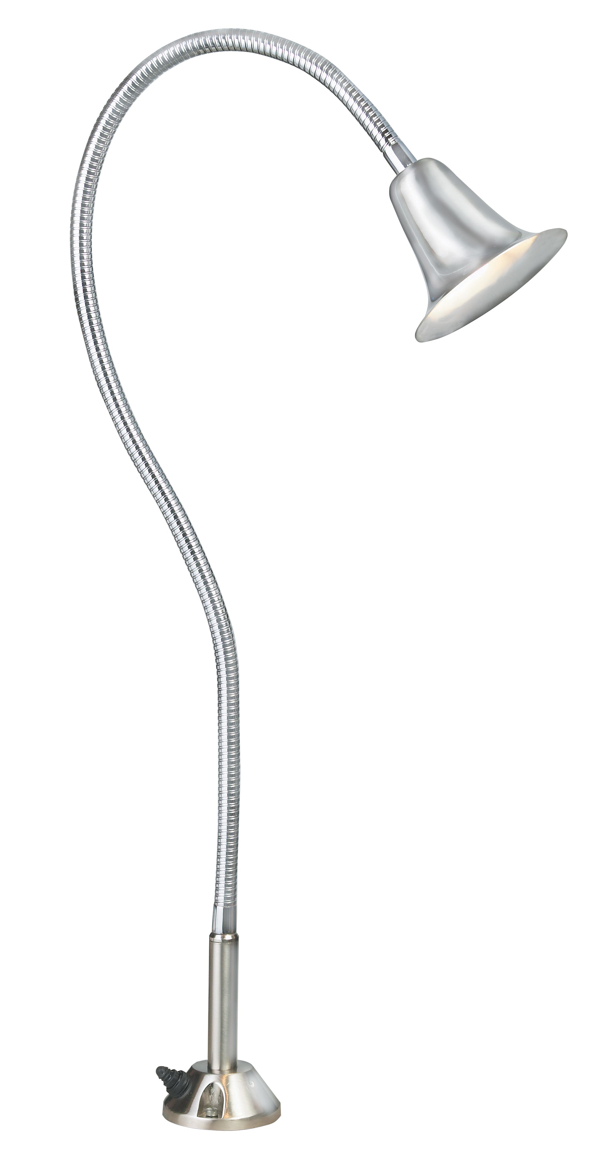 Aluminum Bell, 36" Arm, Silver Plated, No Lamp — view 1