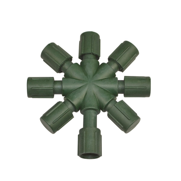 8 Way Coax Splitter - TruLit Pro Coaxial Connection - Green
