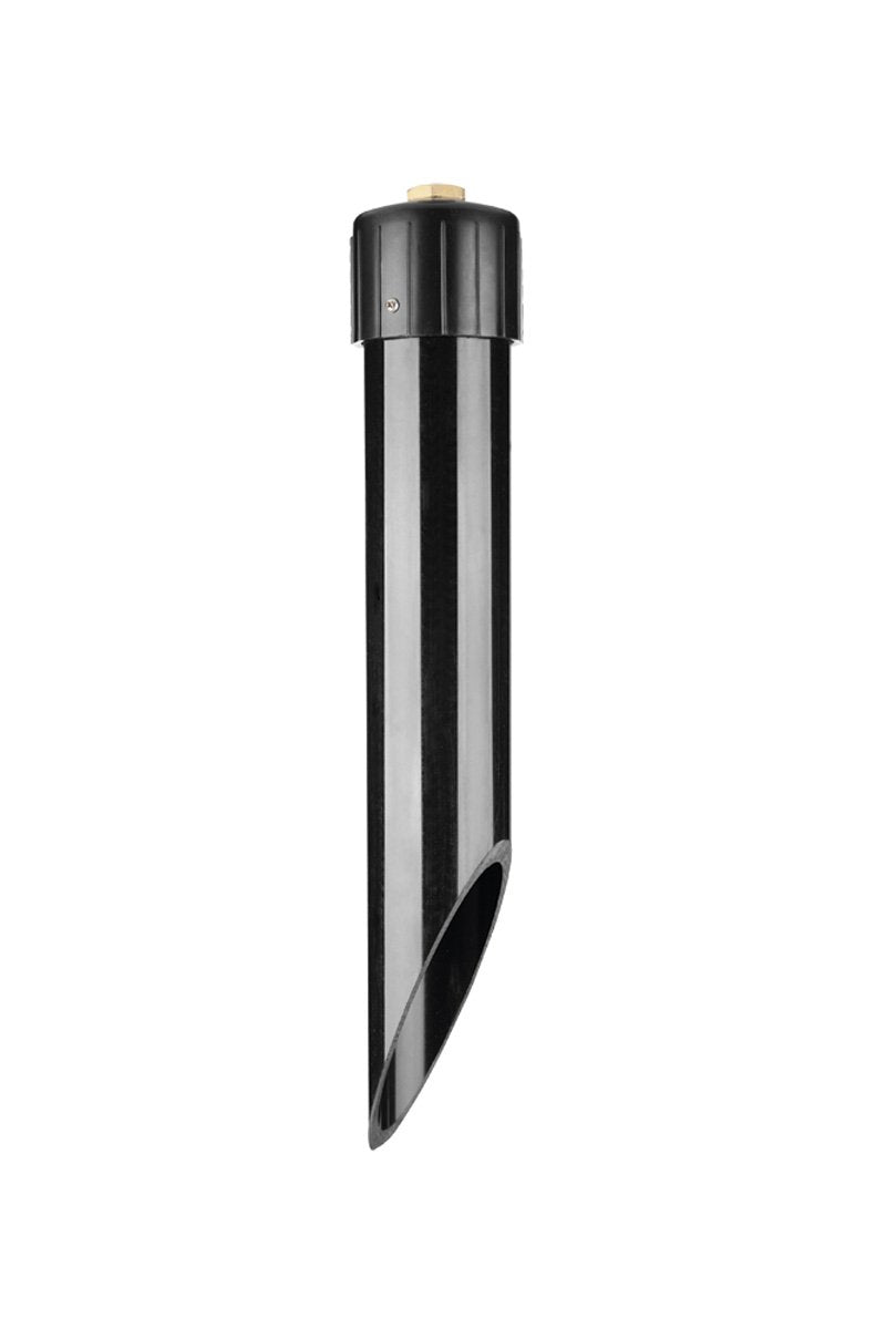 PVC 3” PVC Mounting Pedestal, ½” NPT Female Brass Hub on Top, Black — view 1