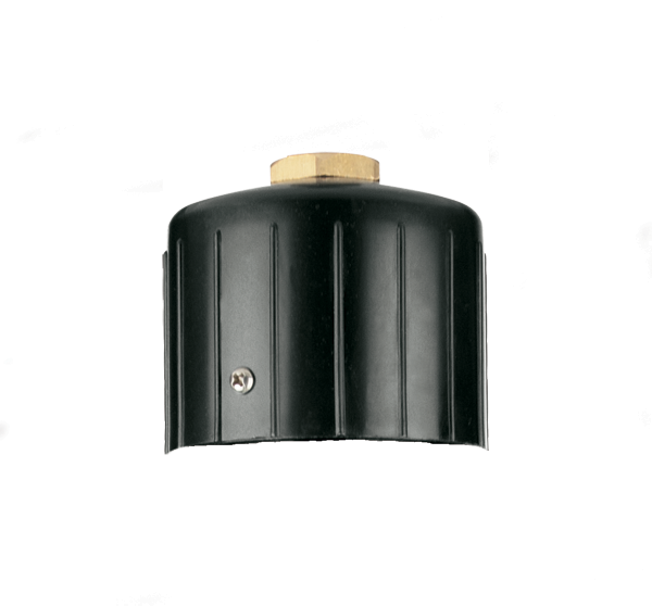 Brass 3” PVC Cap, ½” NPT Female Brass Hub, Black