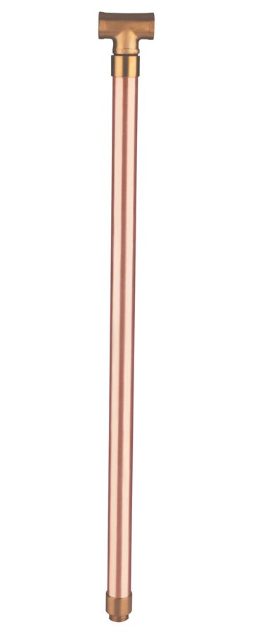 Copper 24" Double Head Post, Raw Copper
