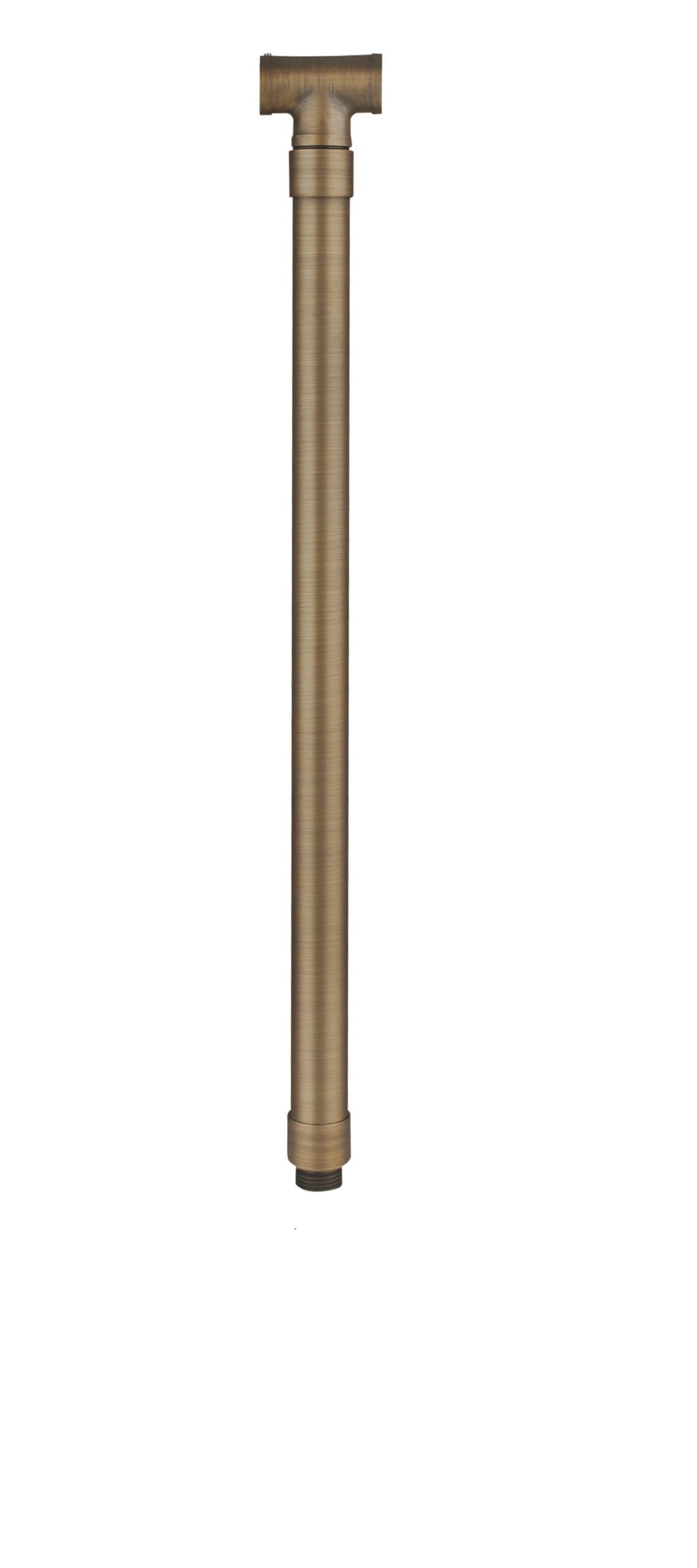 Brass 18" Double Head Post, Antique Bronze — view 1