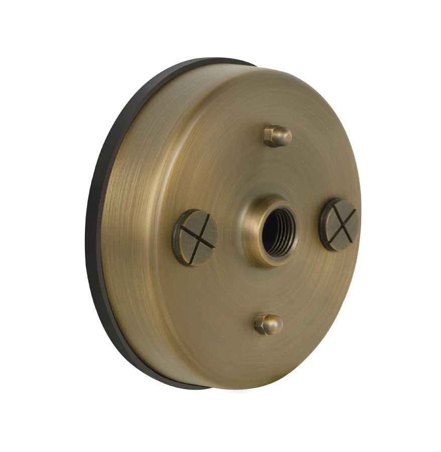 Brass 5" Canopy, 3X ½" NPT, Antique Bronze