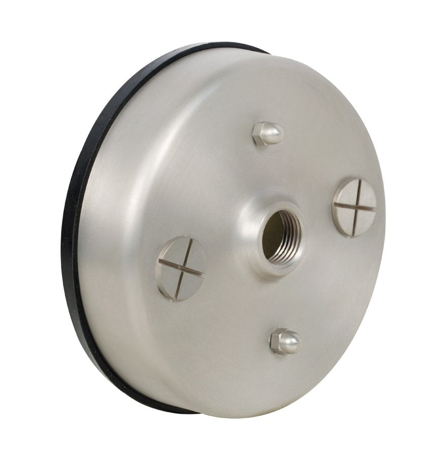 Brass 5" Canopy, 3X ½" NPT, Silver Plated — view 1