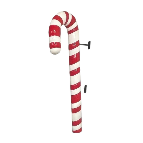 4 Foot Candy Cane Wall Mount Resin Display