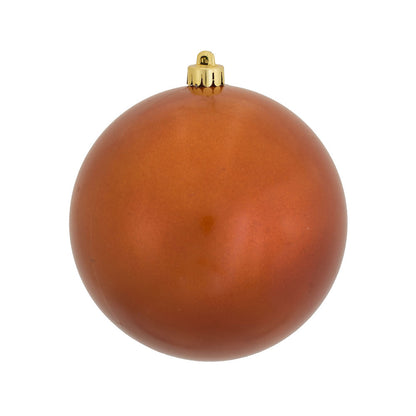 4" Shatterproof Ball Ornament - Burnished Orange - Matte - UV Treated - Set of 4 4" (Set of 6)- Candy (UV) – Bag of 6 — view 1