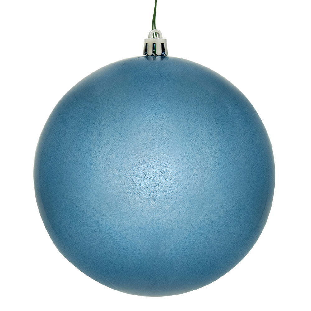 4" Shatterproof Ball Ornament - Denim Blue - Shiny - UV Treated - Set of 6 4" (Set of 6)- Candy (UV) – Bag of 6 — view 1