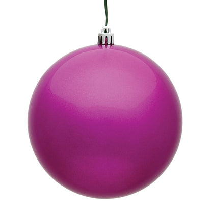 4" Shatterproof Ball Ornament - Gold - Candy - UV Treated - Set of 6 4" (Set of 6)- Candy (UV) – Bag of 6 — view 1