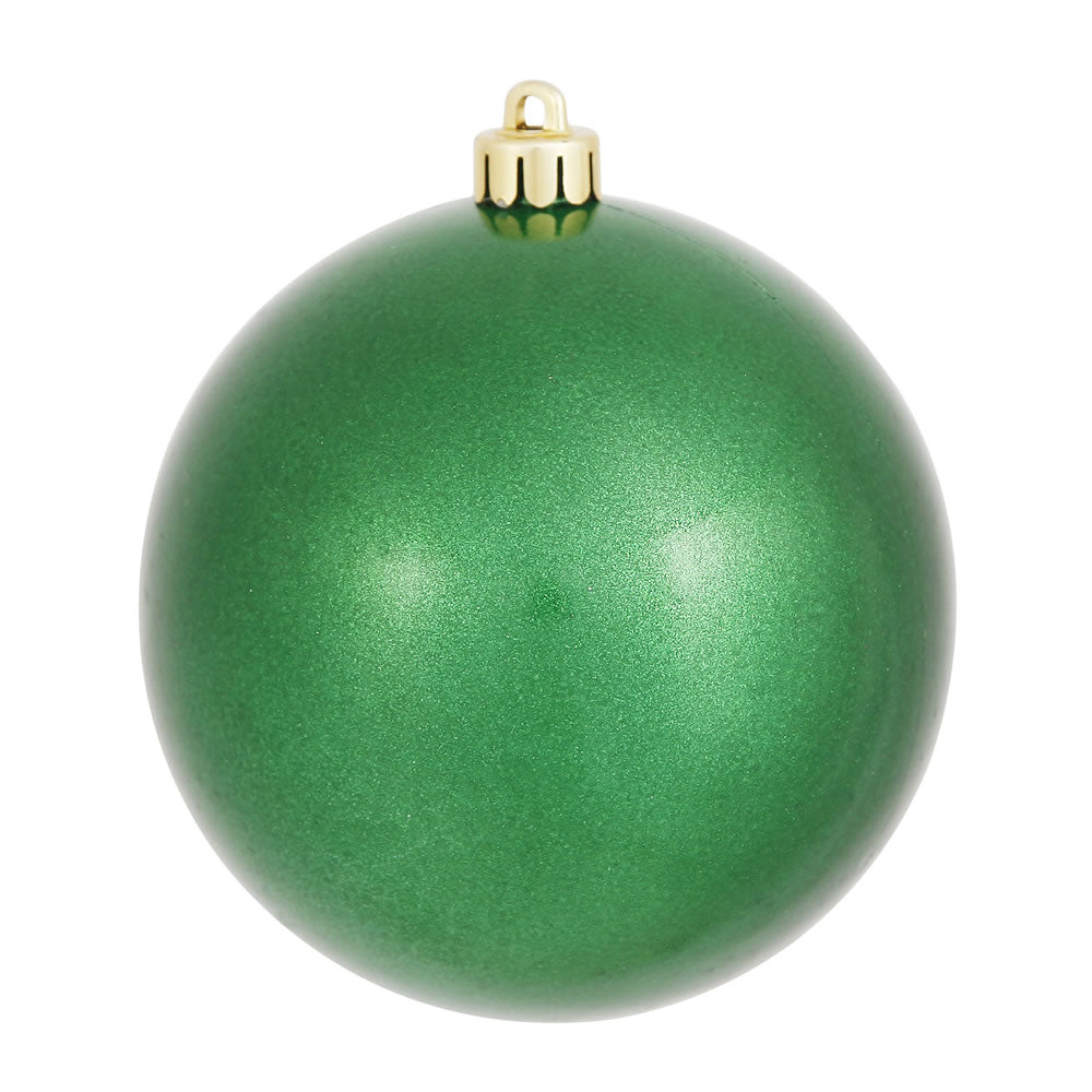 6" Shatterproof Ball Ornament - Green - Candy - UV Treated - Bag of 4 6" (Set of 4)- Candy (UV) — view 4