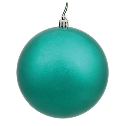 4" Shatterproof Ball Ornament - Teal - Candy - UV Treated - Set of 6 4" (Set of 6)- Candy (UV) – Bag of 6 — view 4