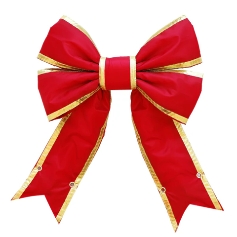 24" Canvas Structural Christmas Bow - Outdoor UV Treated